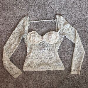 Edikted Lace Longsleeve Lined Bra